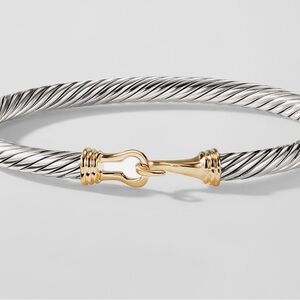 David Yurman Silver and Gold Cable Bracelet